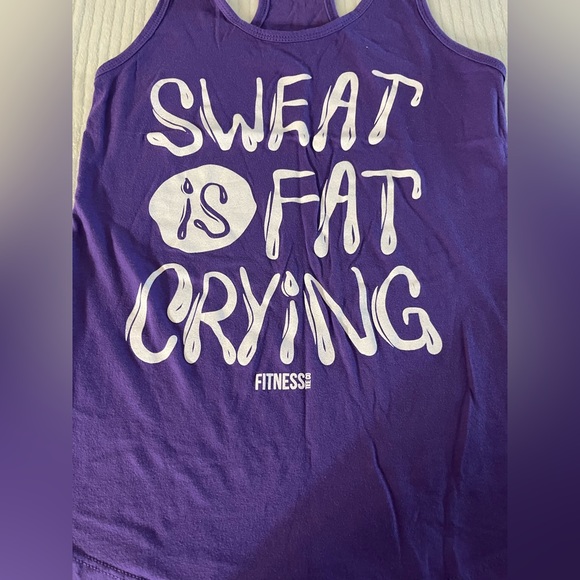 Next Level “Sweat is fat crying “ Tank - Picture 2 of 4